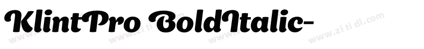 KlintPro BoldItalic字体转换